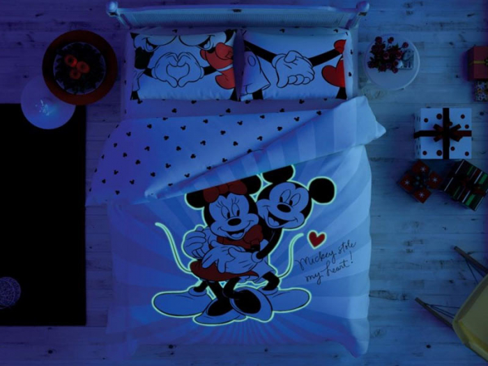 Lenjerie de pat, două persoane, bumbac 100%, TAC, Minnie Mickey Love Day [2]