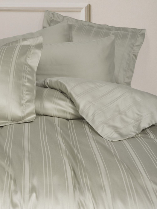 Lenjerie de pat premium Bamboo Stripe, 6 piese, Cotton Box, Beige [2]