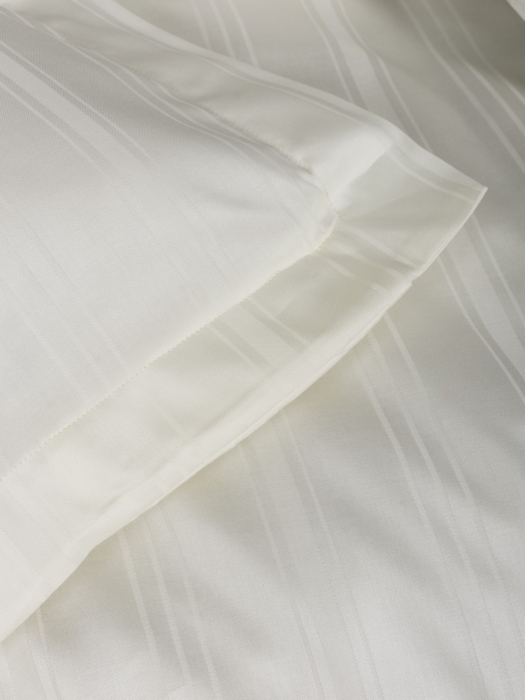 Lenjerie de pat premium Bamboo Stripe, 6 piese, Cotton Box, Ecru [3]