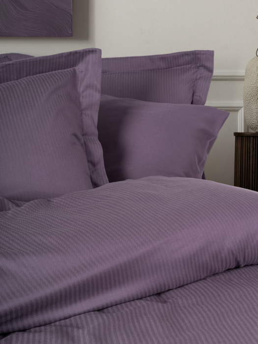 Lenjerie de pat premium lyocell si bumbac 4 piese, Cotton Box, Craft - Plum [2]