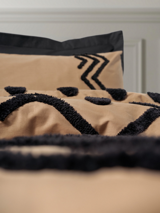 Lenjerie de pat Puff, două persoane, bumbac 100%, Cotton Box, Elio - Copper [2]