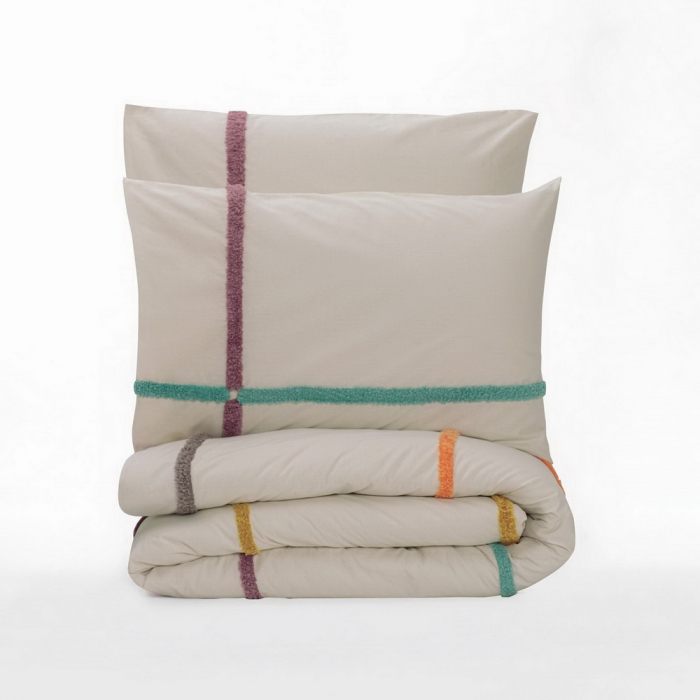 Lenjerie de pat Puff, două persoane, bumbac 100%, Cotton Box, Insula - Dusty Rose [4]