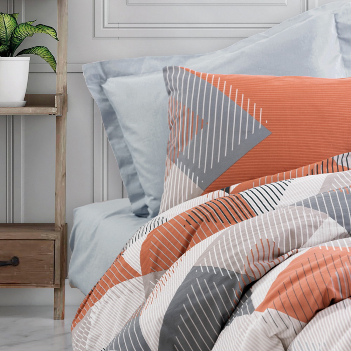 Lenjerie de pat ranforce, două persoane, bumbac 100%, Cotton Box, Joseph - Blue [2]