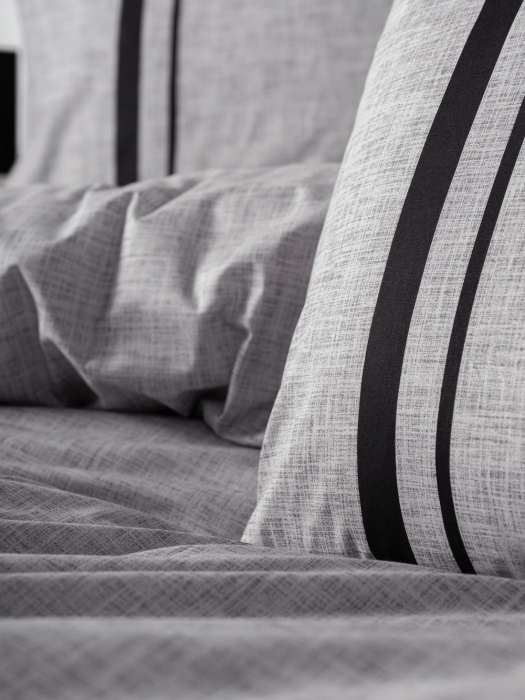 Lenjerie de pat ranforce, două persoane, bumbac 100%, Cotton Box, Bitter - Grey [2]