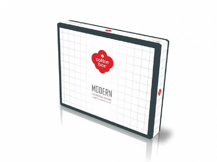 Lenjerie de pat ranforce, două persoane, bumbac 100%, Cotton Box, Joya - Claret Red [3]