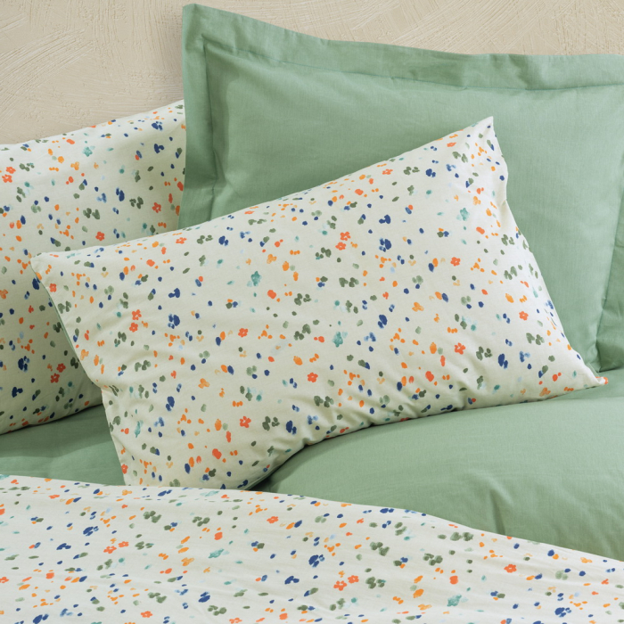 Lenjerie de pat ranforce, două persoane, bumbac 100%, Cotton Box, Lola - Green [2]