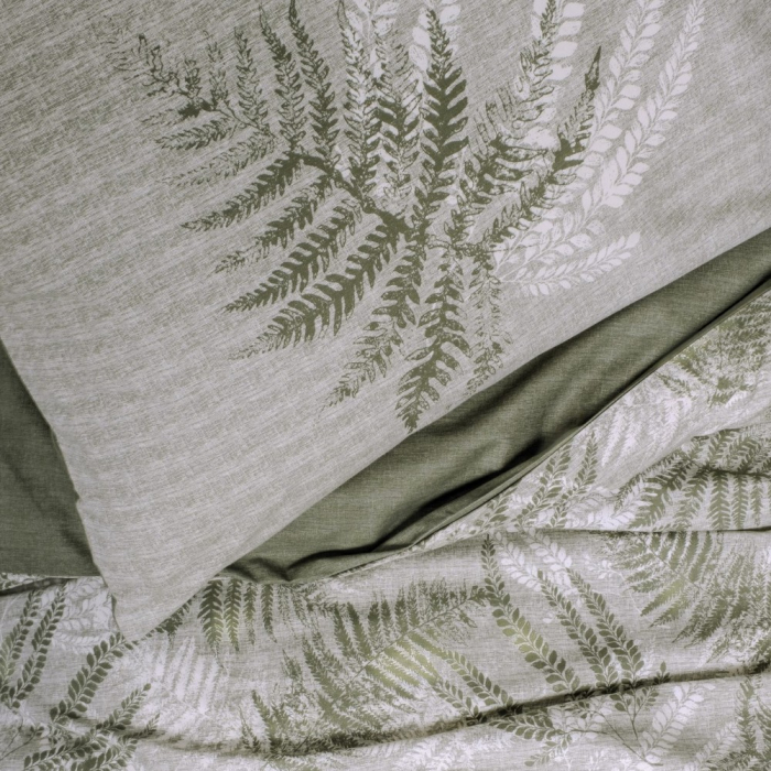Lenjerie de pat ranforce, două persoane, bumbac 100%, Cotton Box, Frond - Khaki [2]