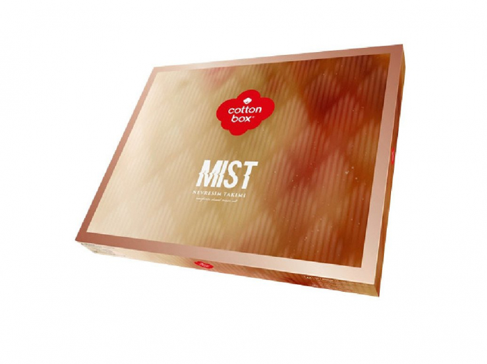 Lenjerie de pat ranforce, două persoane, bumbac 100%, Cotton Box, Shower - Black [3]