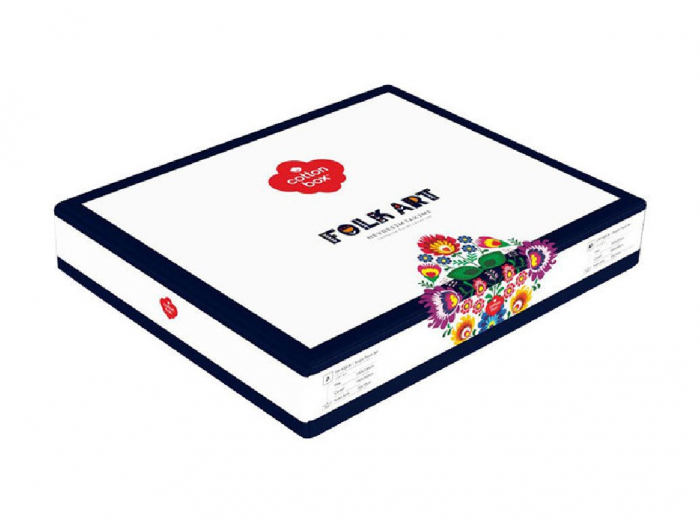 Lenjerie de pat ranforce, două persoane, bumbac 100%, Cotton Box, Folk Art - Grey [4]