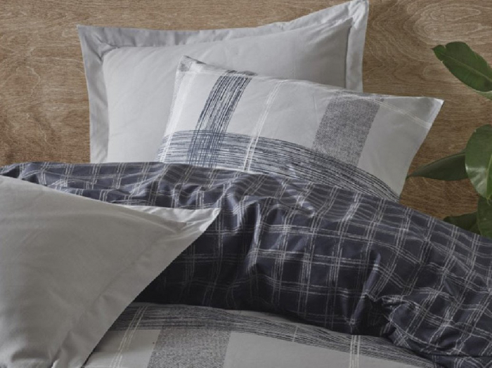 Lenjerie de pat ranforce, două persoane, bumbac 100%, Cotton Box, Miranda - Grey [2]