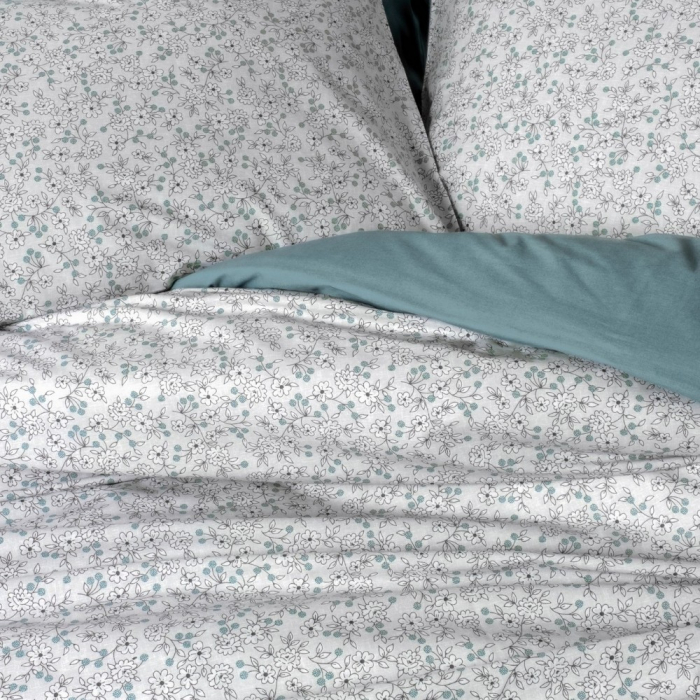Lenjerie de pat ranforce, două persoane, bumbac 100%, Cotton Box, June - Mint [2]