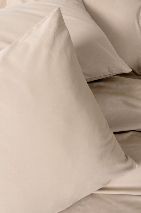 Lenjerie de pat ranforce, două persoane, bumbac 100%, Cotton Box, Plain - Beige [2]