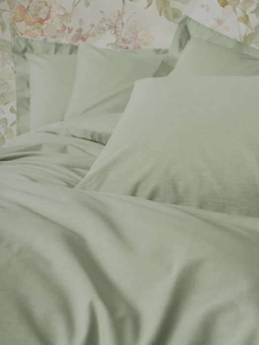 Lenjerie de pat ranforce, două persoane, bumbac 100%, Cotton Box, Plain - Sage [2]