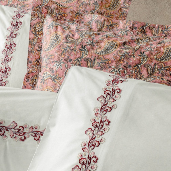Lenjerie de pat ranforce, două persoane, bumbac 100%, Cotton Box, Voyager - Pink [2]