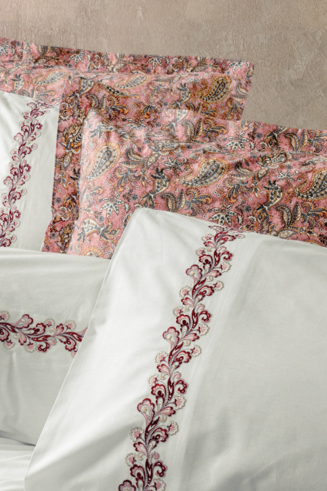 Lenjerie de pat ranforce, două persoane, bumbac 100%, Cotton Box, Voyager - Pink [3]