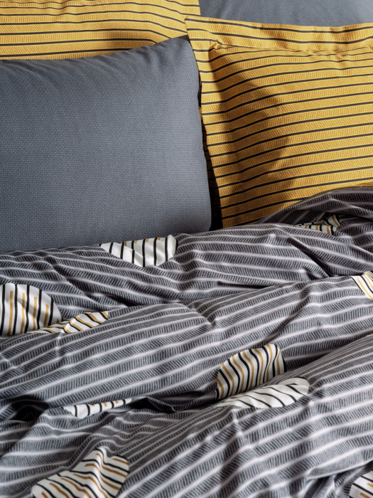 Lenjerie de pat ranforce, două persoane, bumbac 100%, Cotton Box, Strew - Grey [2]