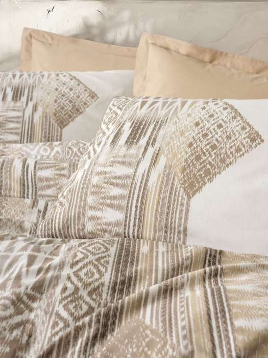 Lenjerie de pat ranforce, o persoana, bumbac 100%, Cotton Box, Amara - Caramel [2]