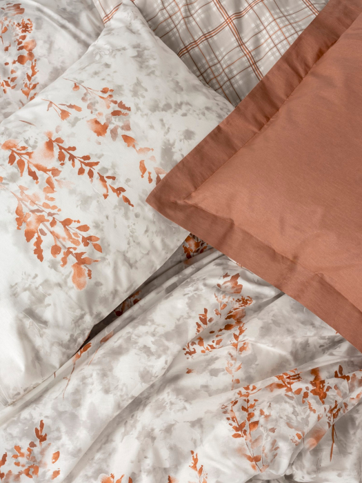Lenjerie de pat ranforce, o persoana, bumbac 100%, Cotton Box, Lamina - Cinnamon [2]