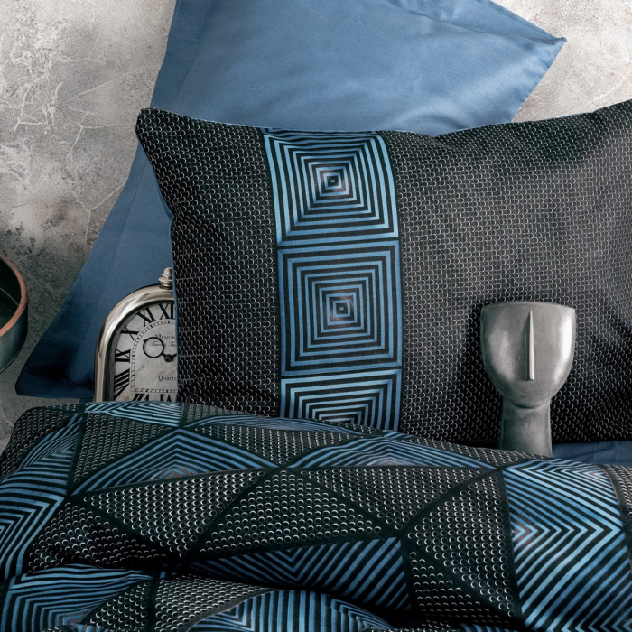 Lenjerie de pat ranforce, o persoana, bumbac 100%, Cotton Box, Armor - Black [2]