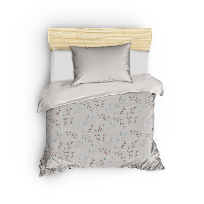 Lenjerie de pat ranforce, o persoana, bumbac 100%, Cotton Box, Lendell - Mint [3]