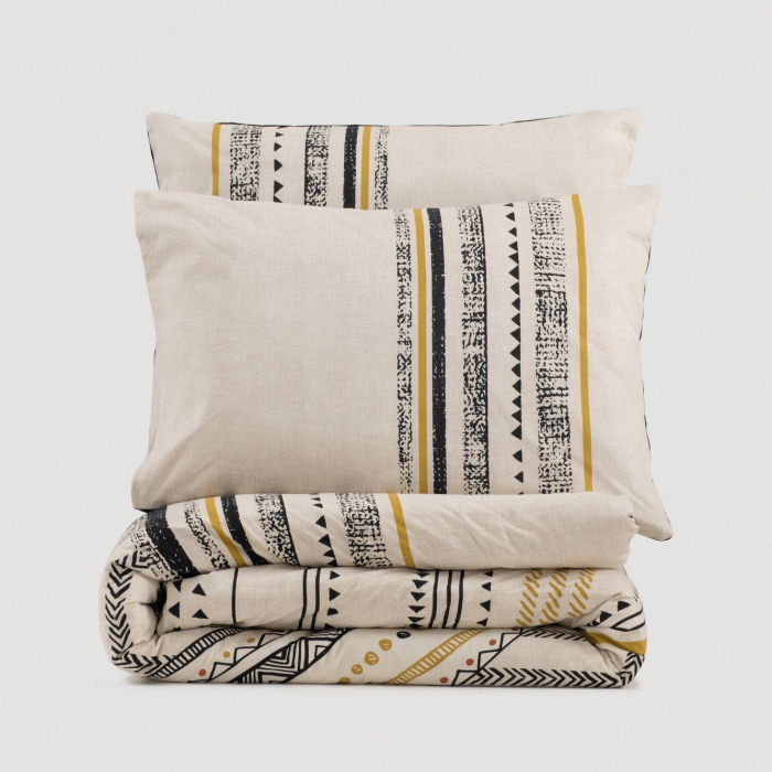 Lenjerie de pat ranforce, o persoana, bumbac 100%, Cotton Box, Elvira - Black [3]