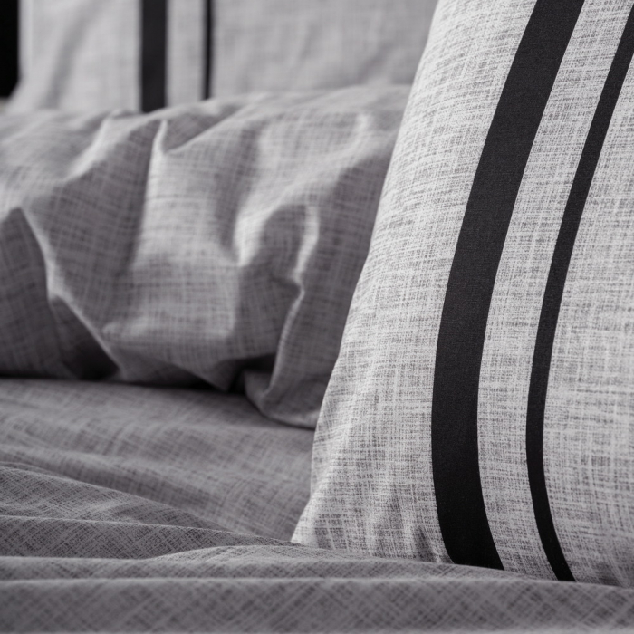 Lenjerie de pat ranforce, o persoana, bumbac 100%, Cotton Box, Bitter - Grey [2]