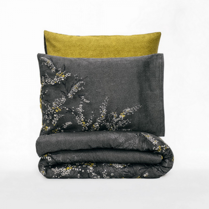 Lenjerie de pat satin, 6 piese, bumbac 100%, Cotton Box, Libby - Green [3]