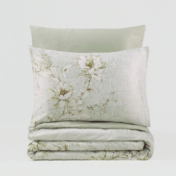 Lenjerie de pat satin, 6 piese, bumbac 100%, Cotton Box, Lucida - Mint [3]