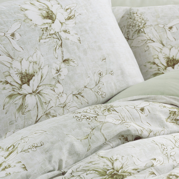 Lenjerie de pat satin, 6 piese, bumbac 100%, Cotton Box, Lucida - Mint [2]