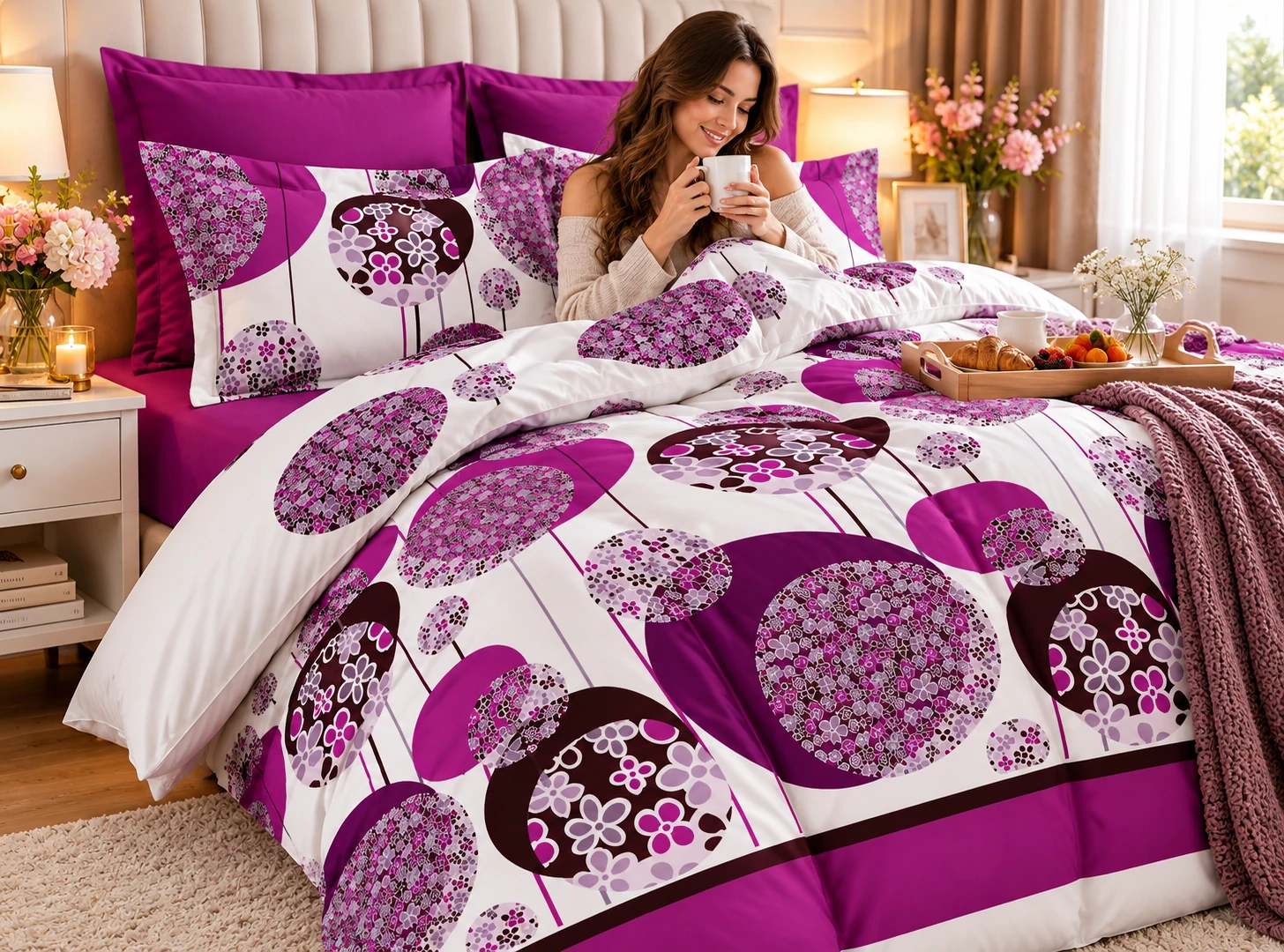 Lenjerie Finet 6 piese cu husa de pat pentru saltea de 160×200 si 180×200 [2]