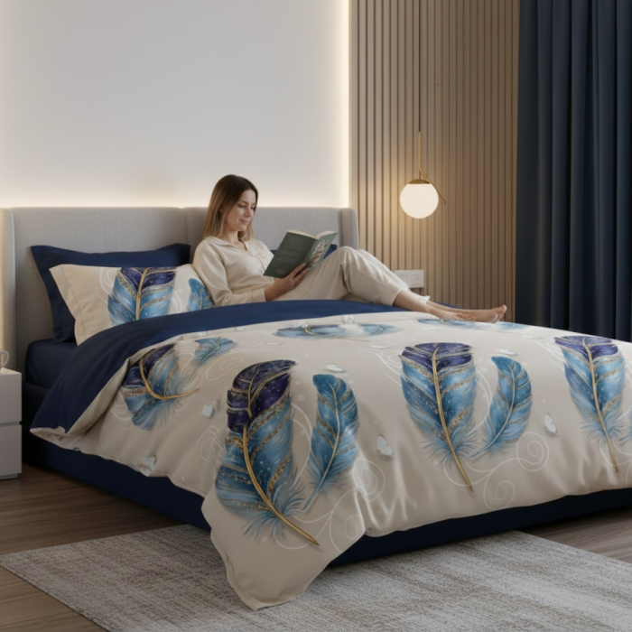 Lenjerie Finet 6 piese cu husa de pat pentru saltea de 160x200 si 180x200 [2]