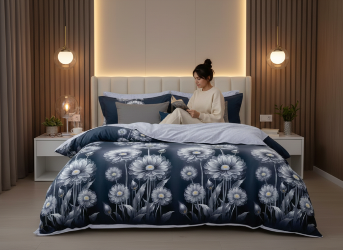 Lenjerie Finet 6 piese cu husa de pat pentru saltea de 160x200 si 180x200 [2]