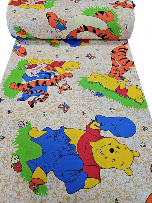 Material textil ranforce, bumbac 100%, Winnie - galben [2]
