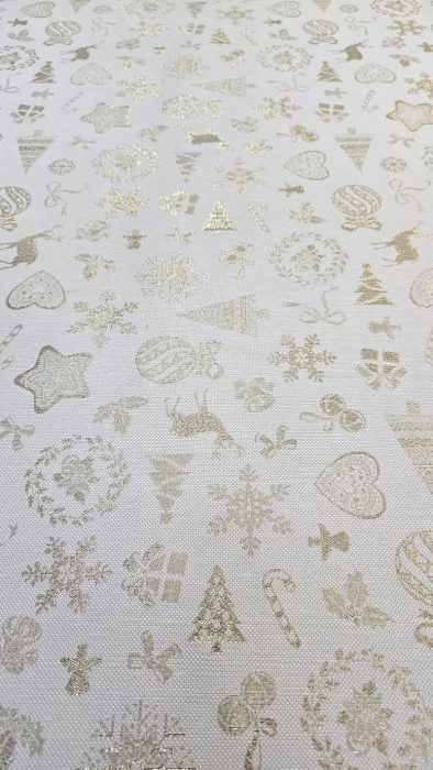 Material textil teflonat, 140cm, Astroni - motive de Craciun [3]