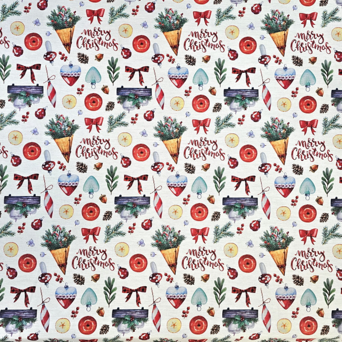 Material textil teflonat, 140cm, Merry Christmas [2]