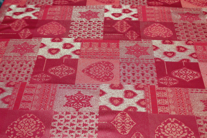 Metraj roșu lurex auriu Craciun Tornade 2.8m [5]