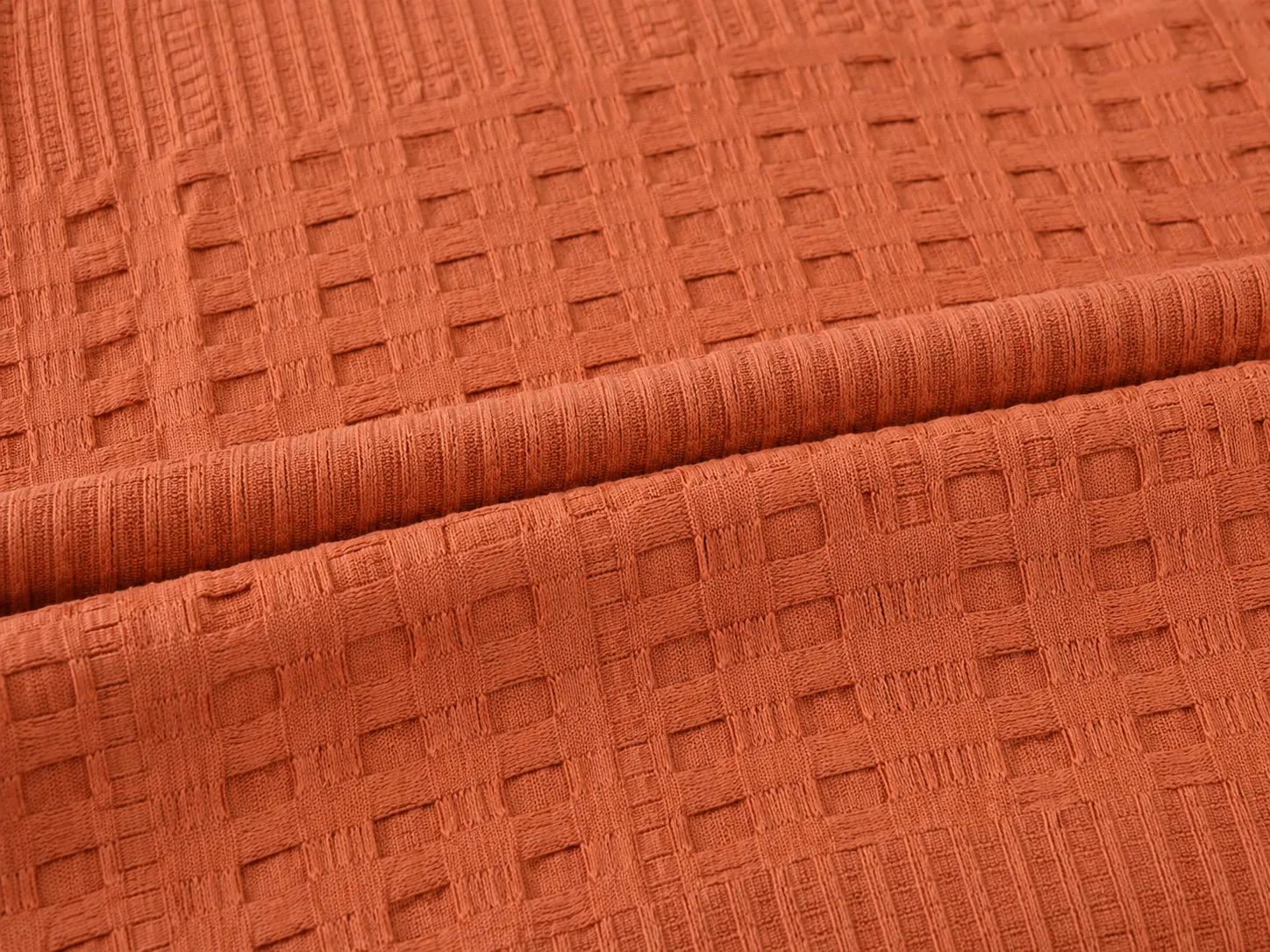 Pled Waffles 100%bumbac (Caramiziu) - Marime: 220X240cm [2]