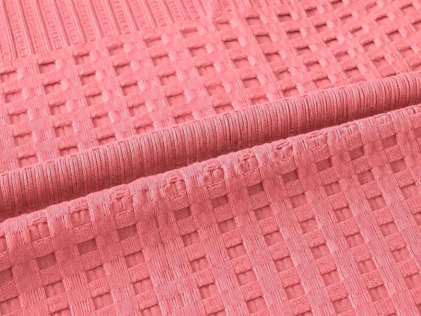 Pled Waffles 100%bumbac (Roz) - Marime: 220X240cm [2]