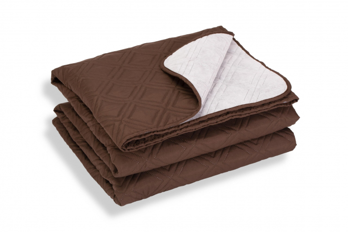 Cuvertura de pat, Chocolate, microfibra soft-touch, 220X240 cm [2]