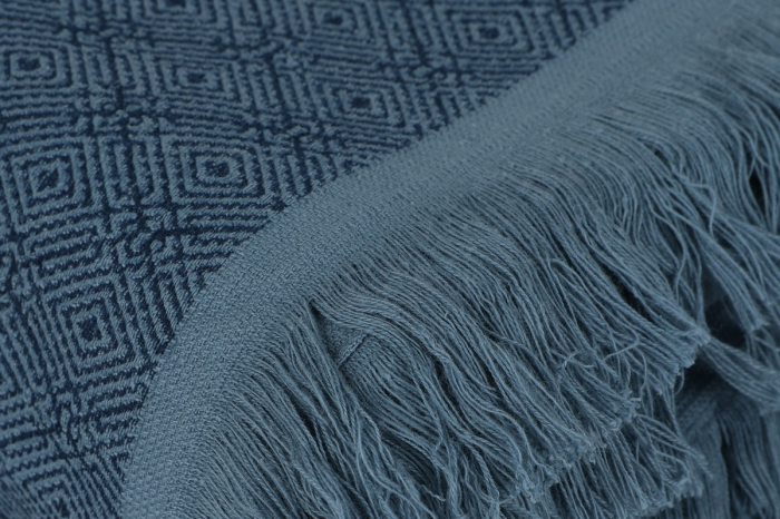 Prosop de baie, 75x150cm, Cotton Box, Twins - Indigo Blue [5]