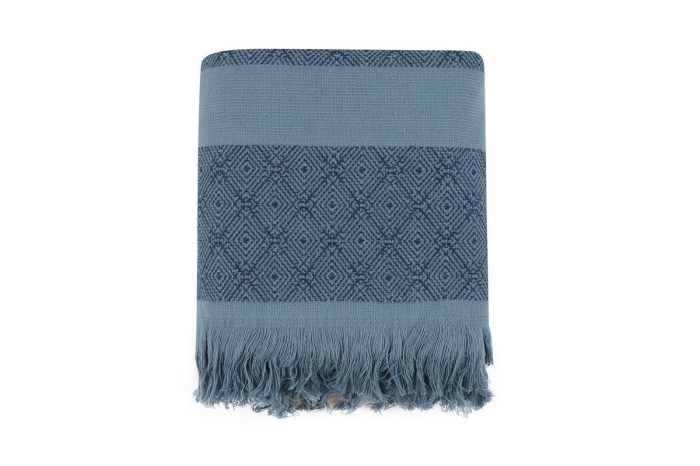 Prosop de baie, 75x150cm, Cotton Box, Twins - Indigo Blue [3]
