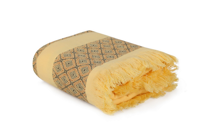 Prosop de baie, 75x150cm, Cotton Box, Twins - Yellow [2]