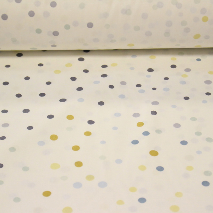 Ranforce alb cu buline bleu/aurii/verzi [2]