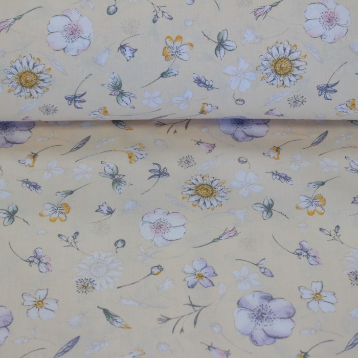 Ranforce galben pal cu flori albe [2]