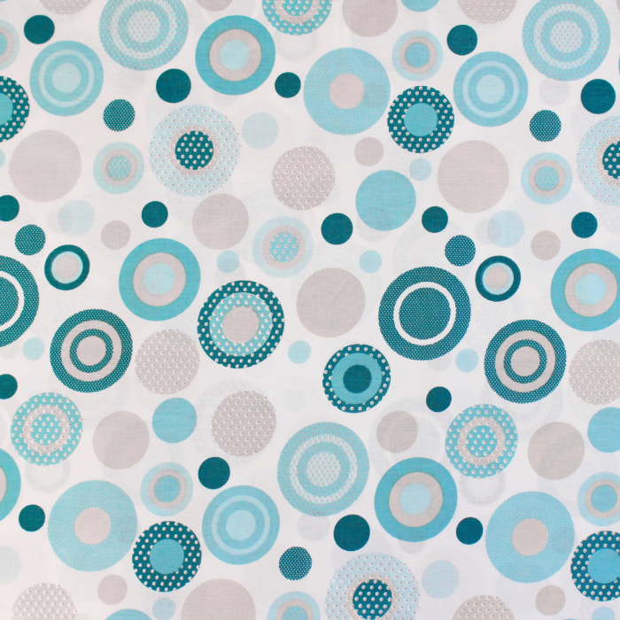 Ranforce alb cu buline turcoaz si bej [2]