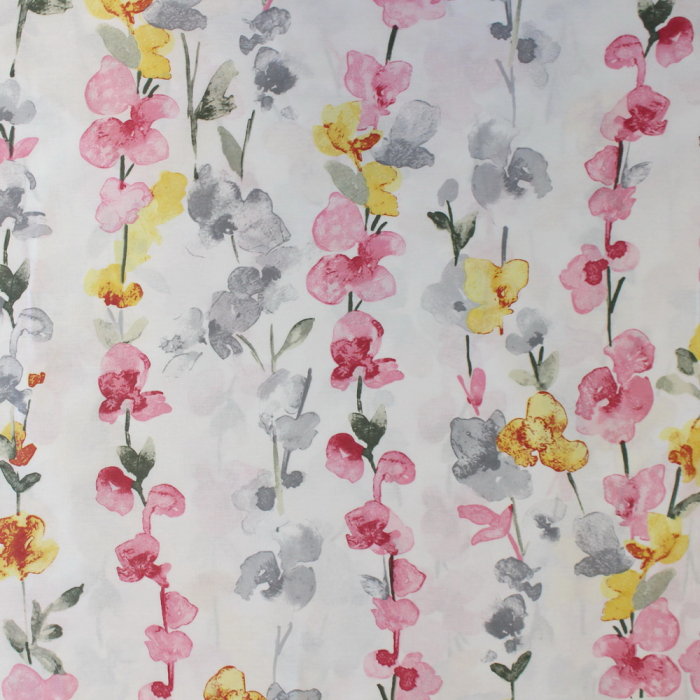 Ranforce alb cu flori roz și galbene [3]