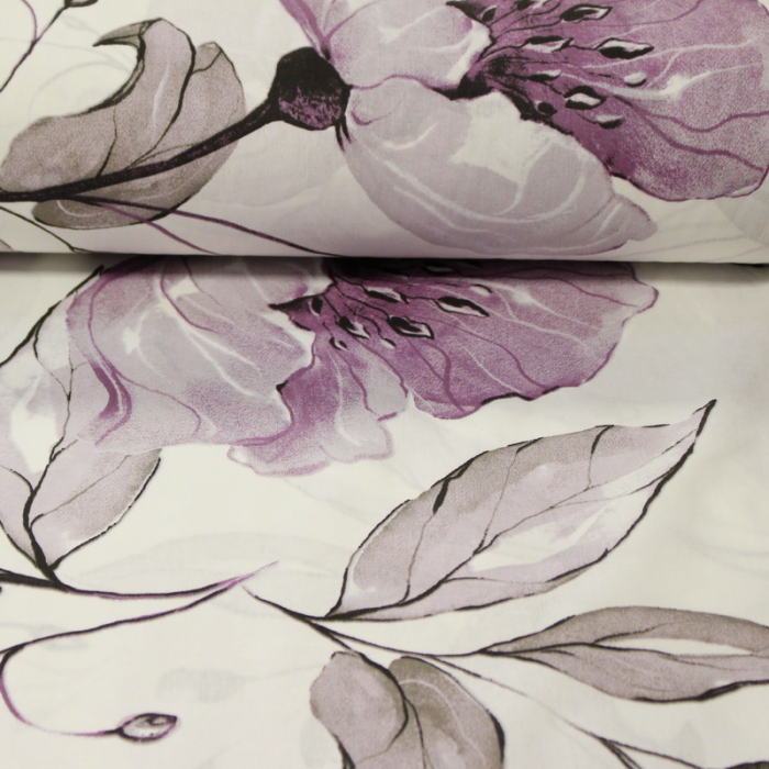 Ranforce alb cu magnolii mov 2.4m [3]