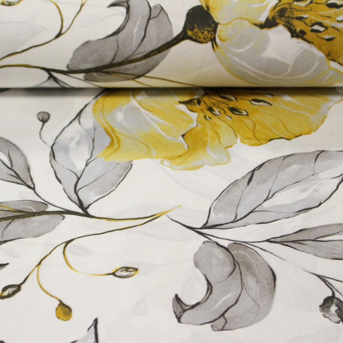 Ranforce alb cu magnolii galbene 2.4m [3]