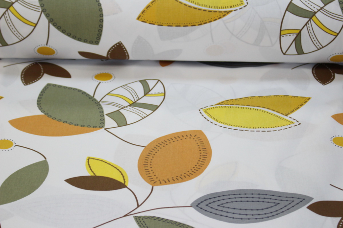 Ranforce alb cu frunze verzi si galbene [3]