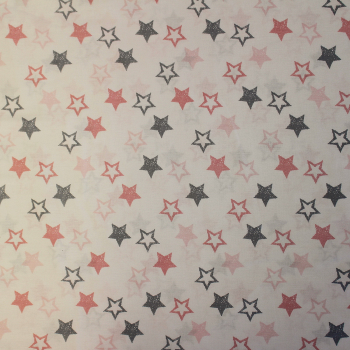 Ranforce alb cu stelute somon gri [2]